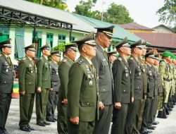 Dandim Letkol Arm Kiky Hardian Pimpin Upacara HUT ke-81 TNI 