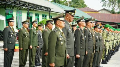 Dandim Letkol Arm Kiky Hardian Pimpin Upacara HUT ke-81 TNI 